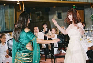 belly dancer performing in a wedding
